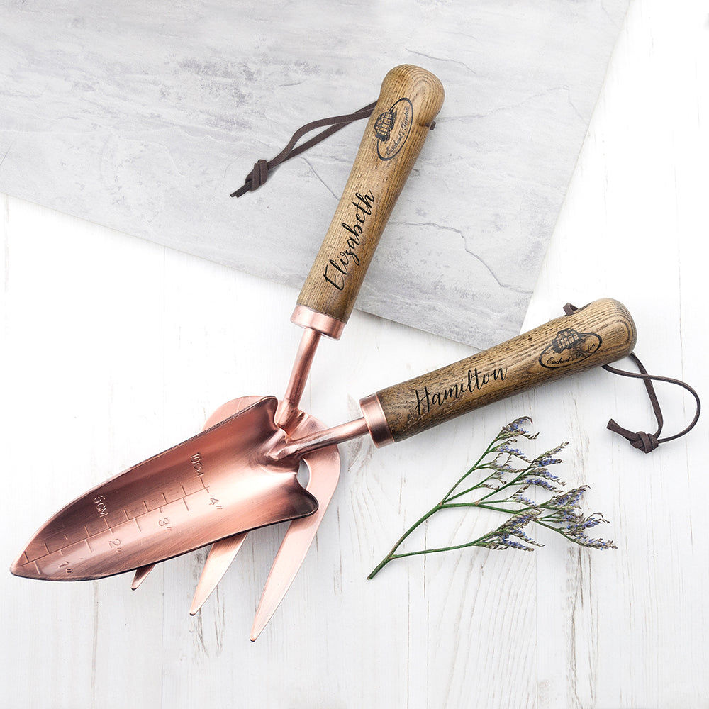Personalized Hand Trowel & Fork Gardening Gift Set