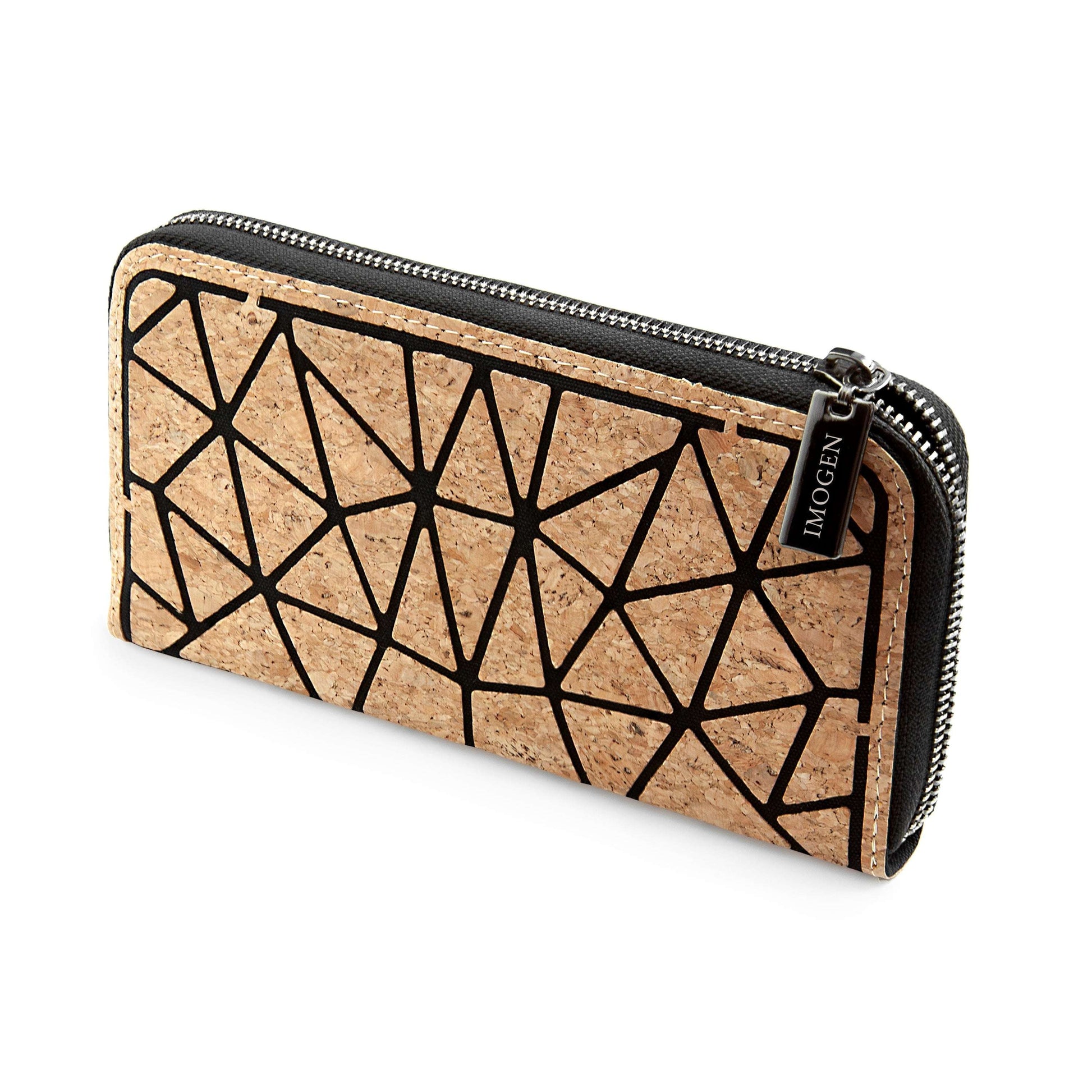 Personalized Cork Zip Wallet  Ladies Wallets Deeply Engraved