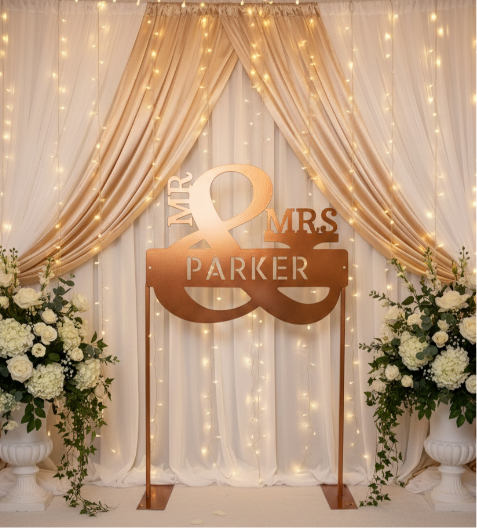 Custom-wedding-sign for 'MR & MRS 