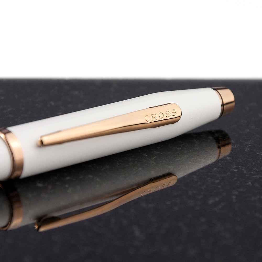 Personalized Cross Century II Pen in White  Pens Deeply Engraved