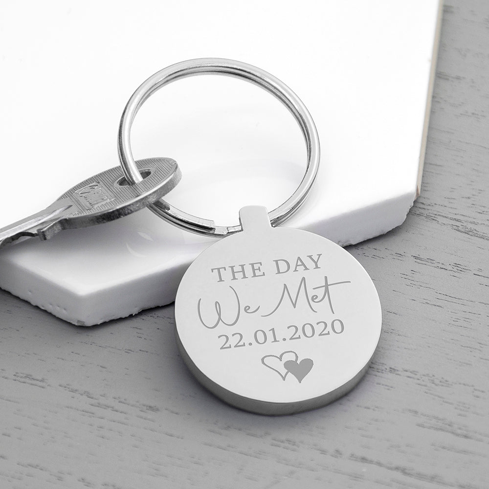 Personalized Day We Met Keyring  Keyrings Deeply Engraved