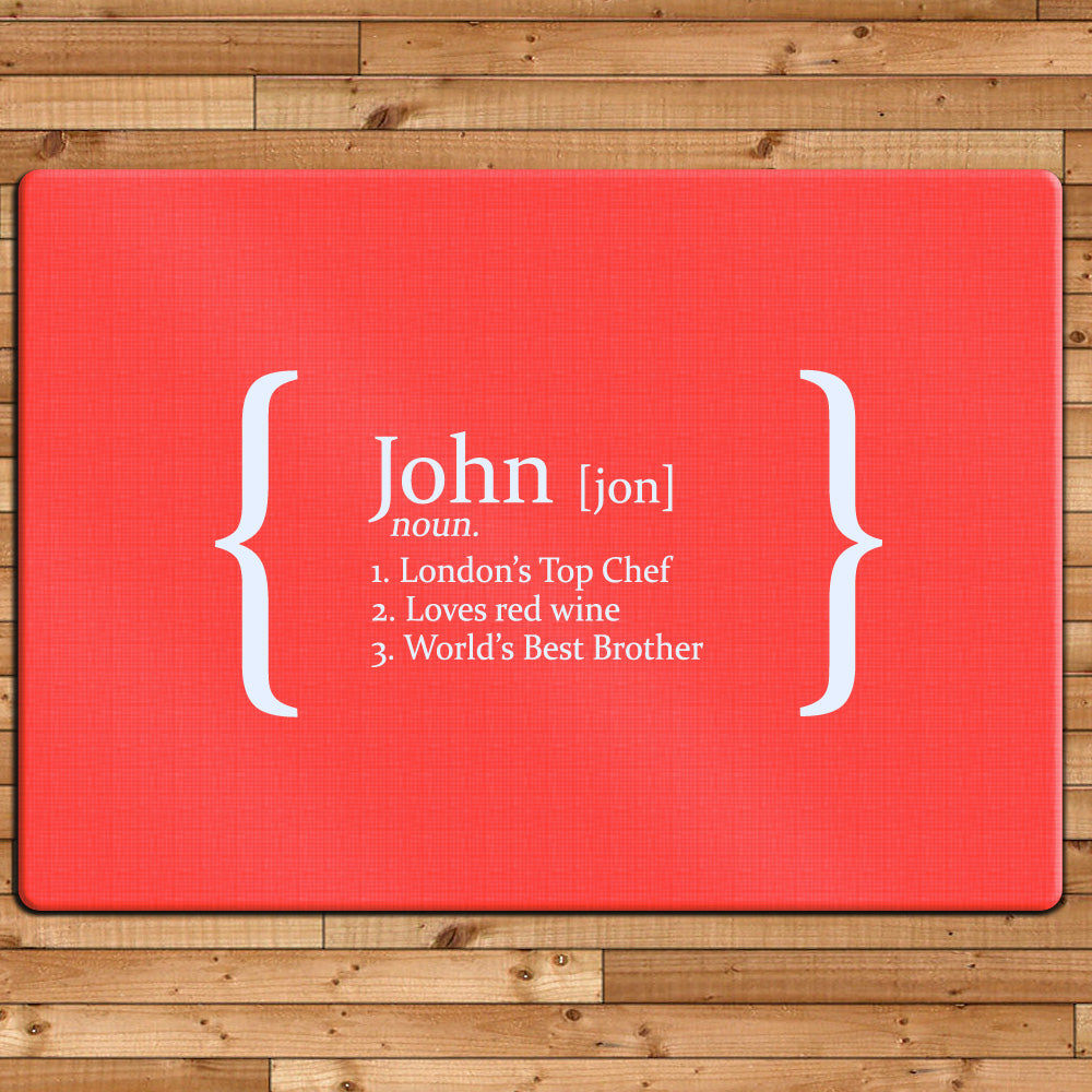 Personalized Definition Glass Chopping Board  Cutting Boards Deeply Engraved