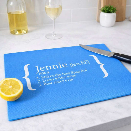 Personalized Definition Glass Chopping Board  Cutting Boards Deeply Engraved