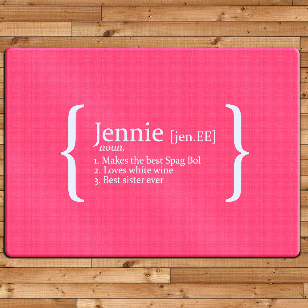 Personalized Definition Glass Chopping Board  Cutting Boards Deeply Engraved