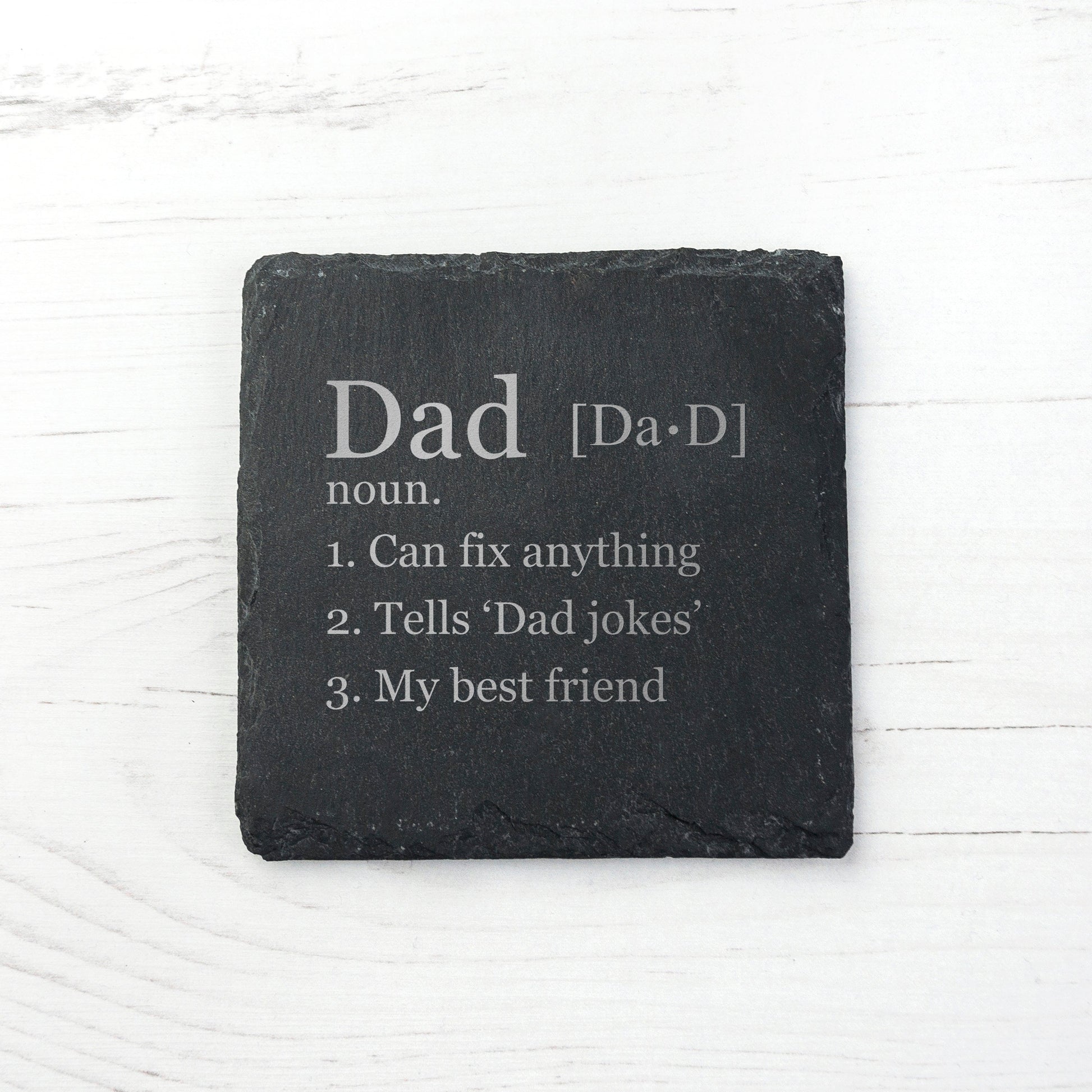Personalized Definition Square Slate Keepsake Coaster  Coasters Deeply Engraved