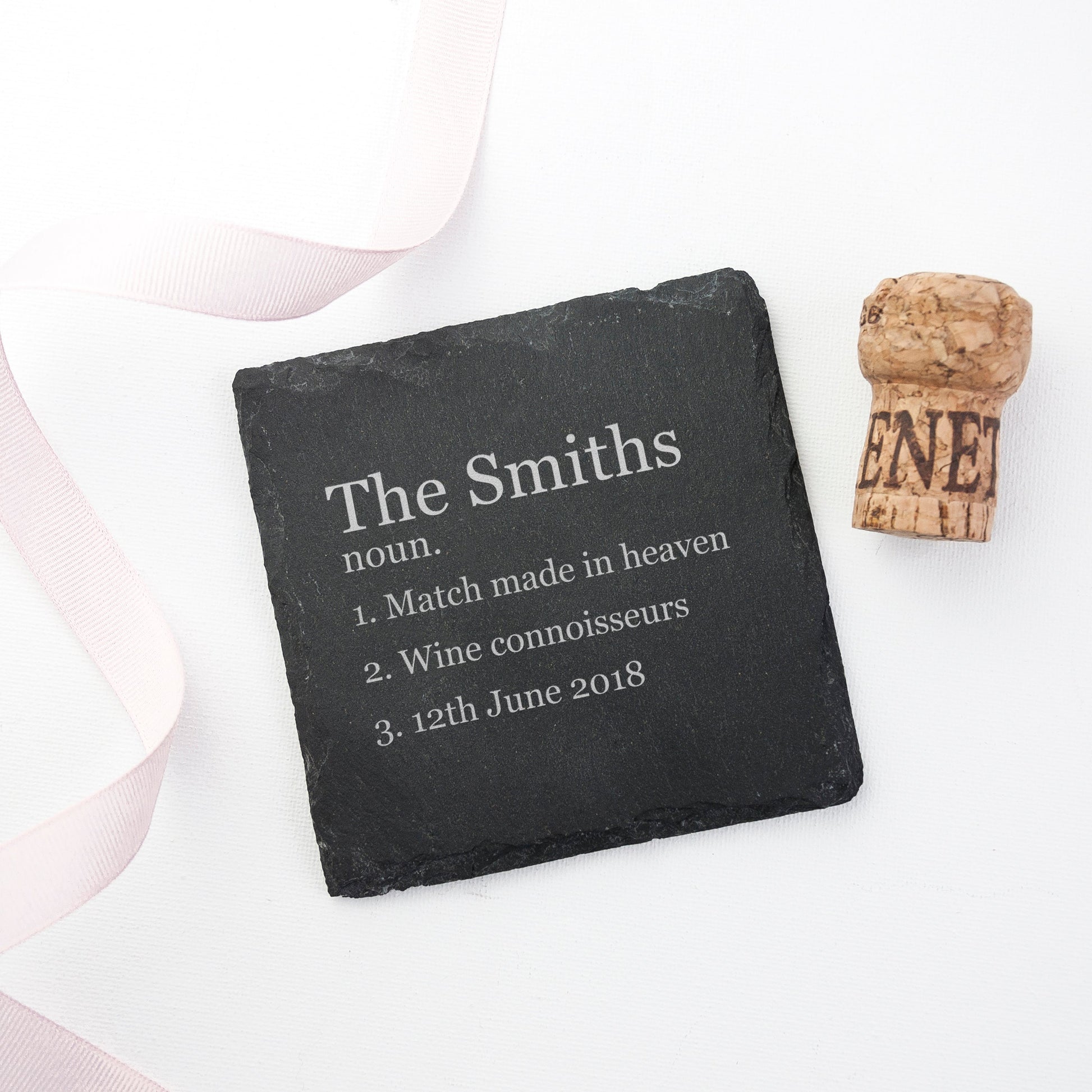 Personalized Definition Square Slate Keepsake Coaster  Coasters Deeply Engraved