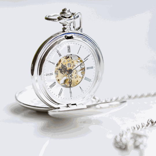 Personalized Dual Opening Skeleton Pocket Watch  Pocket Watches Deeply Engraved