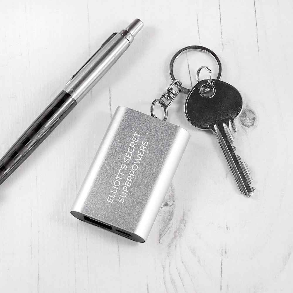Personalized Emergecy Powerbank Keyring  Keyrings Deeply Engraved