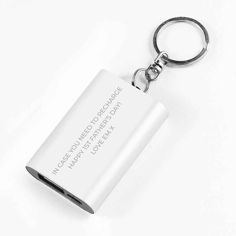 Personalized Emergecy Powerbank Keyring  Keyrings Deeply Engraved