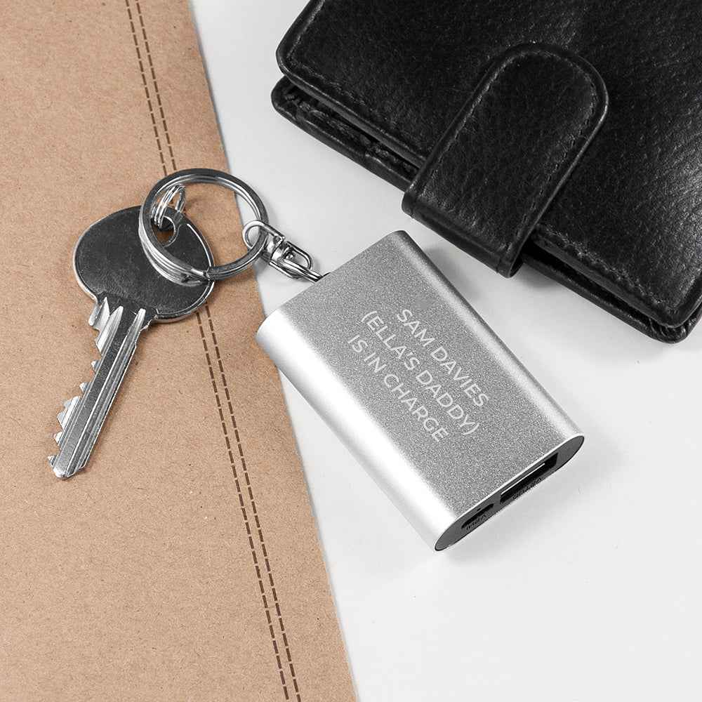 Personalized Emergecy Powerbank Keyring  Keyrings Deeply Engraved
