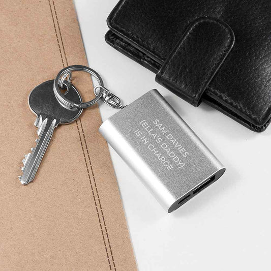 Personalized Emergecy Powerbank Keyring  Keyrings Deeply Engraved