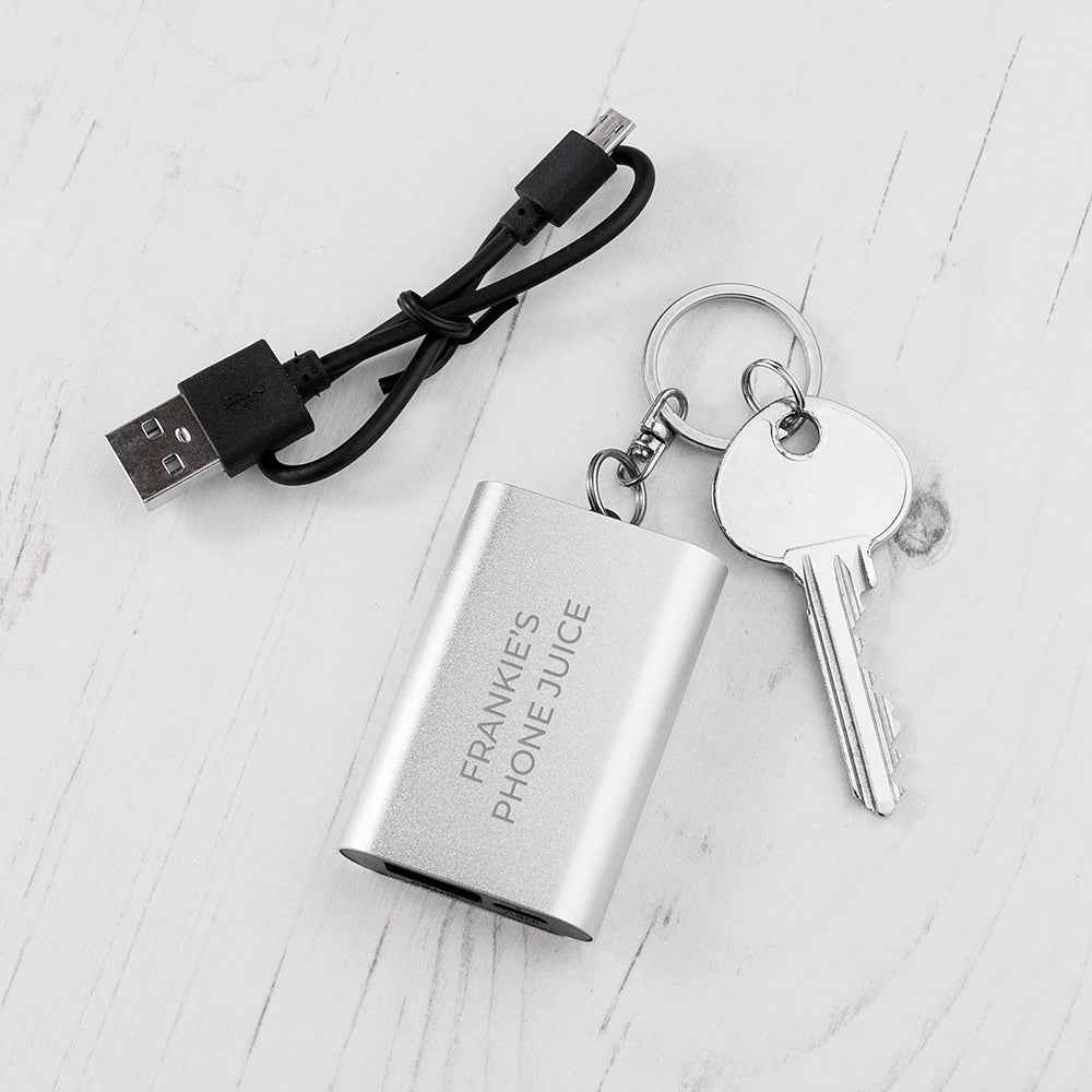 Personalized Emergecy Powerbank Keyring  Keyrings Deeply Engraved