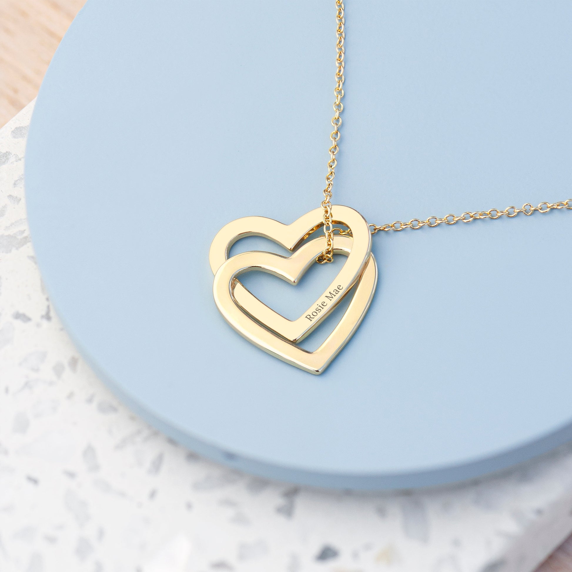 Personalized Entwined Hearts Necklace  Necklaces Deeply Engraved