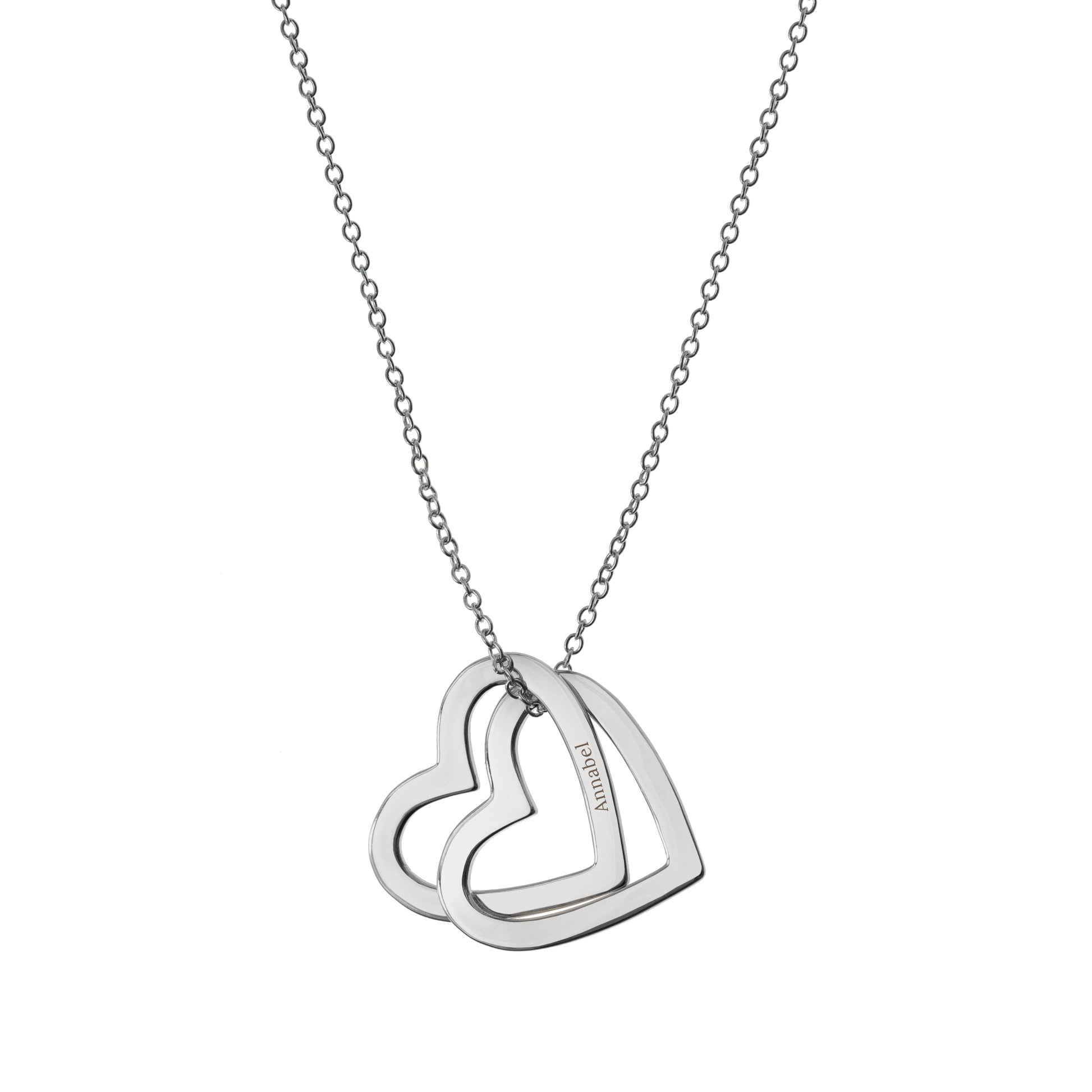 Personalized Entwined Hearts Necklace  Necklaces Deeply Engraved
