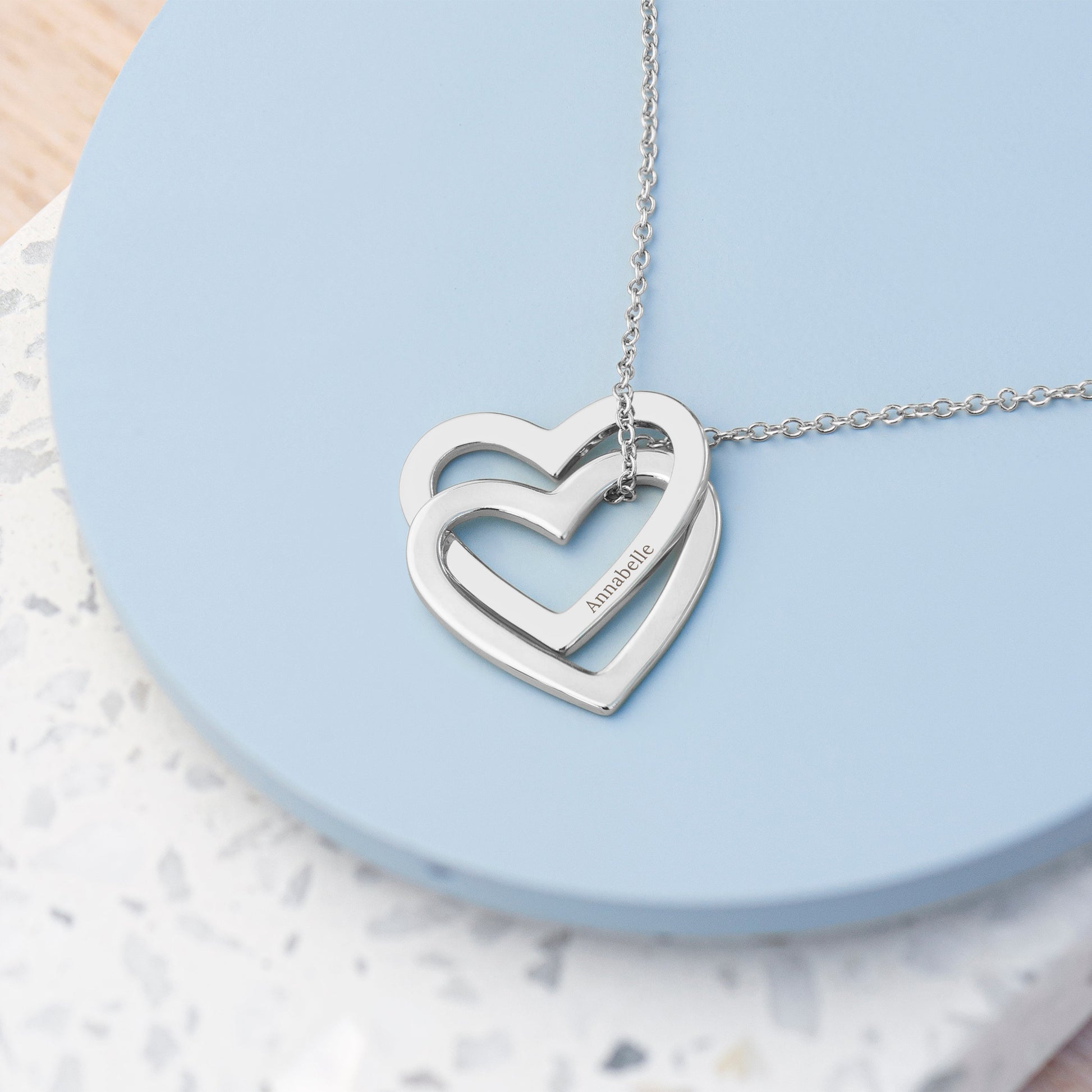 Personalized Entwined Hearts Necklace  Necklaces Deeply Engraved