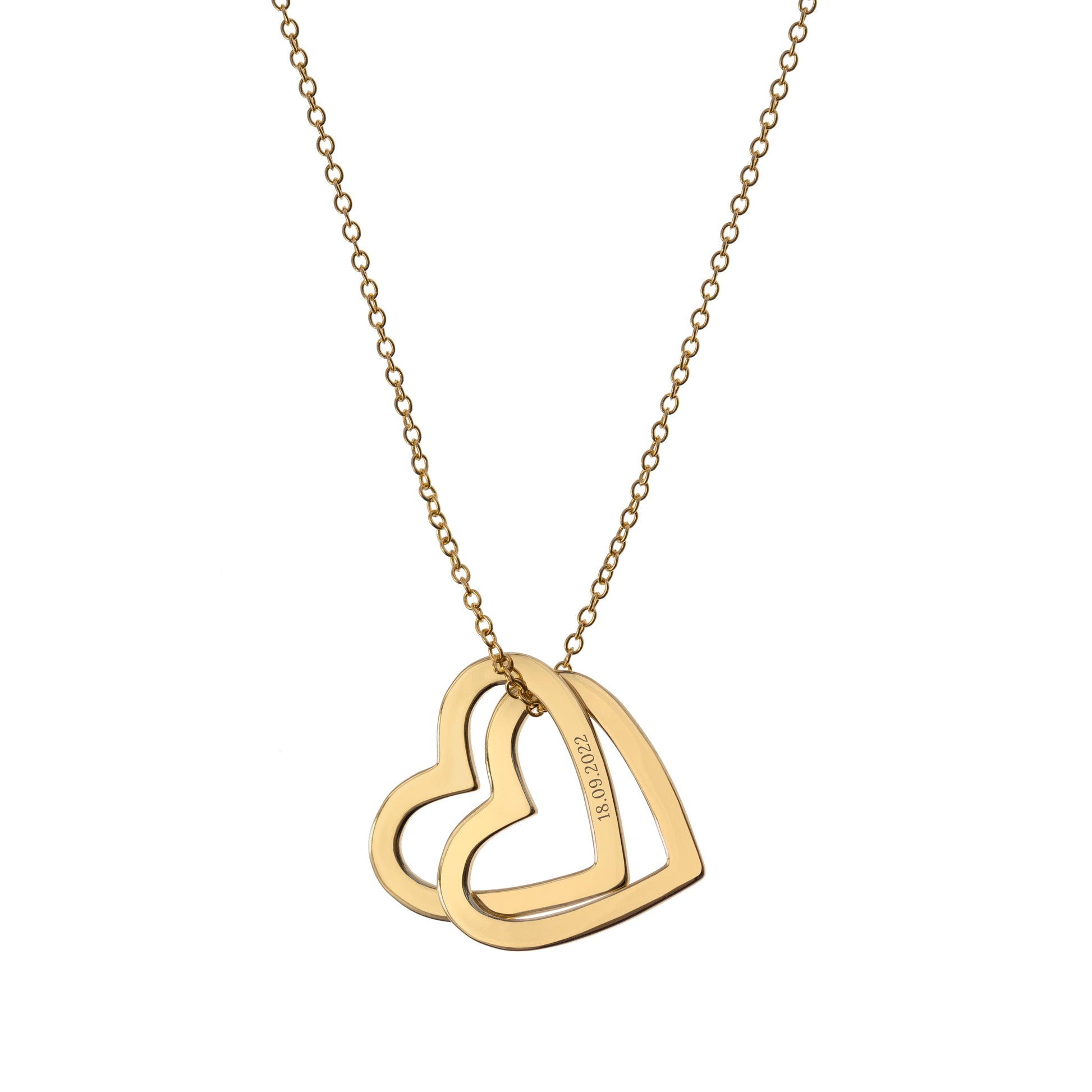 Personalized Entwined Hearts Necklace  Necklaces Deeply Engraved