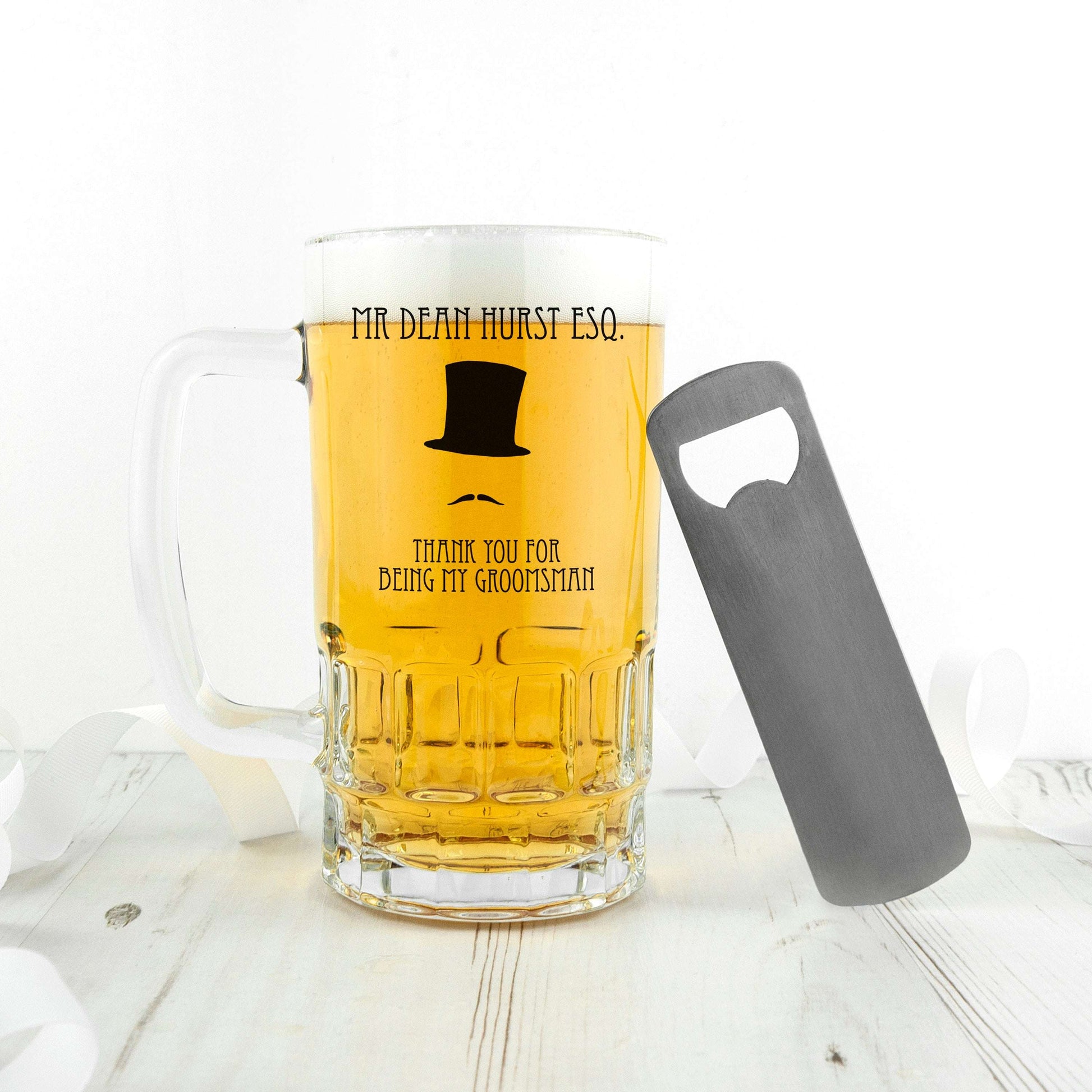 Personalized Estate Groomsman Beer Stein  Beer Mugs Deeply Engraved