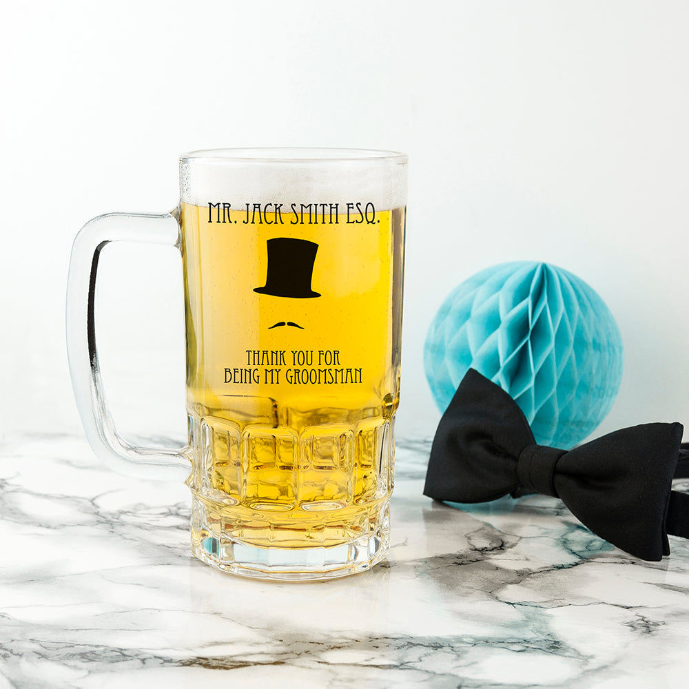 Personalized Estate Groomsman Beer Stein  Beer Mugs Deeply Engraved