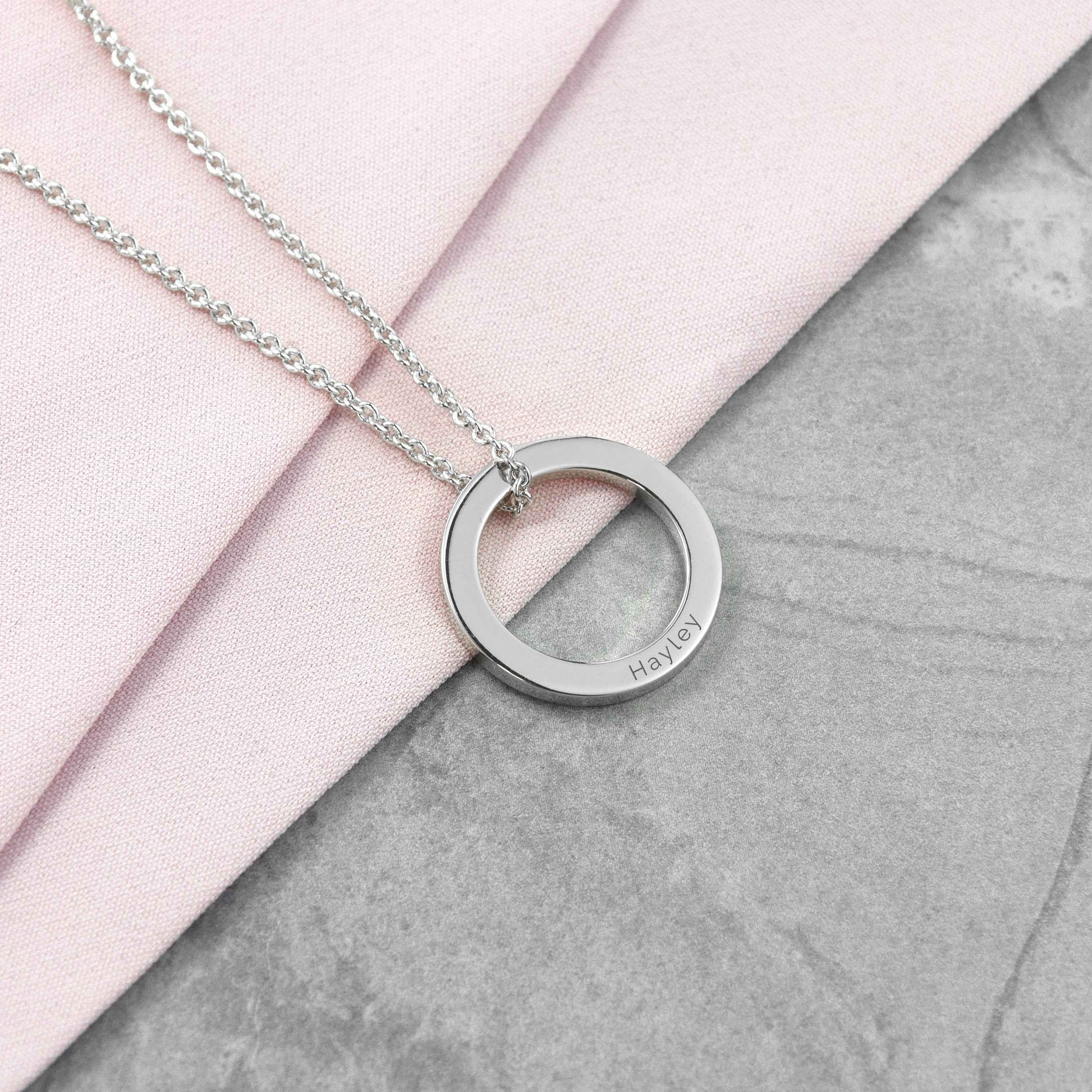 Personalized Family Ring Necklace  Necklaces Deeply Engraved