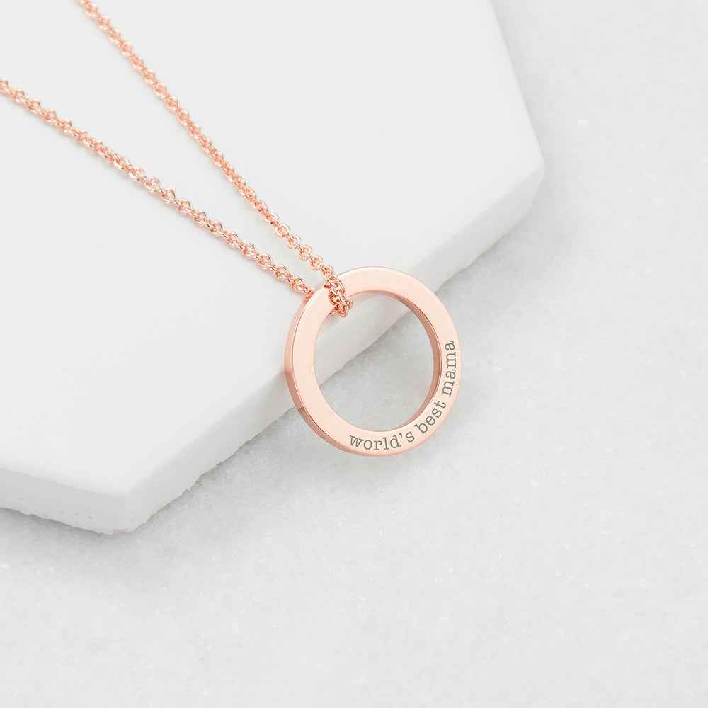 Personalized Family Ring Necklace  Necklaces Deeply Engraved