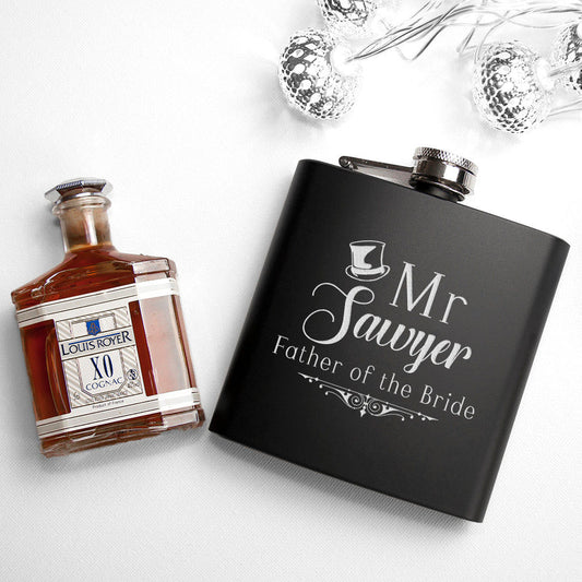 Personalized Father Of The Bride Hip Flask  Hip Flasks Deeply Engraved