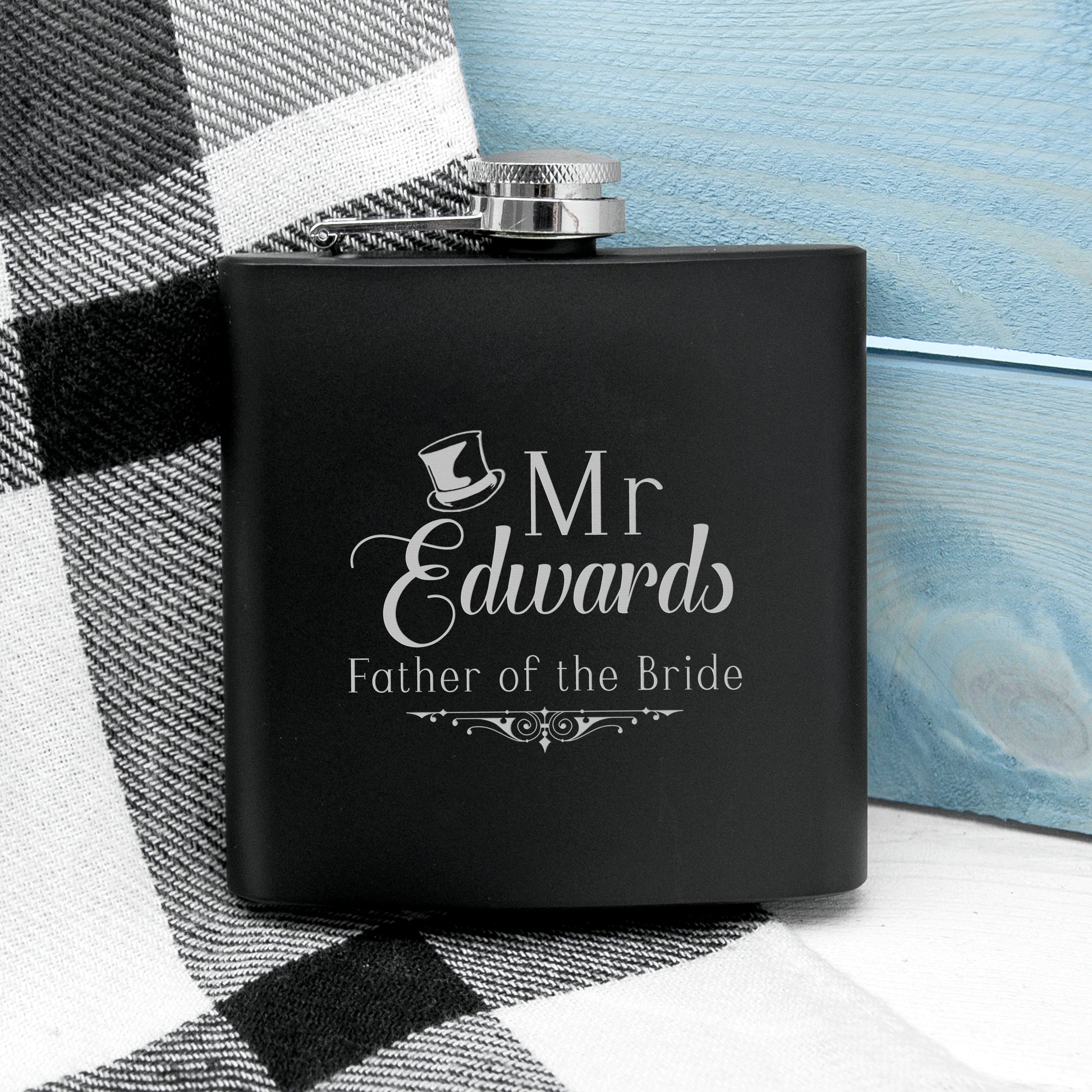 Personalized Father Of The Bride Hip Flask  Hip Flasks Deeply Engraved