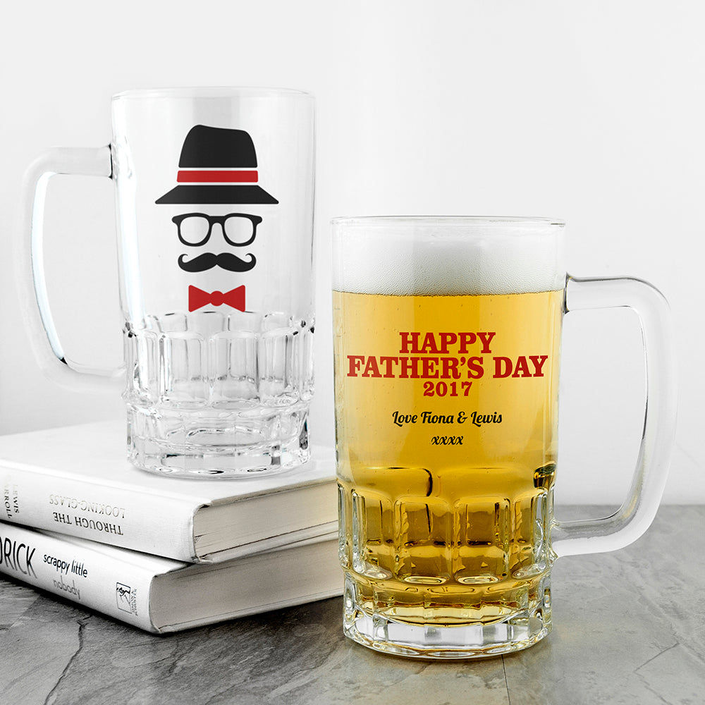 Personalized Father's Day Beer Stein  Beer Mugs Deeply Engraved