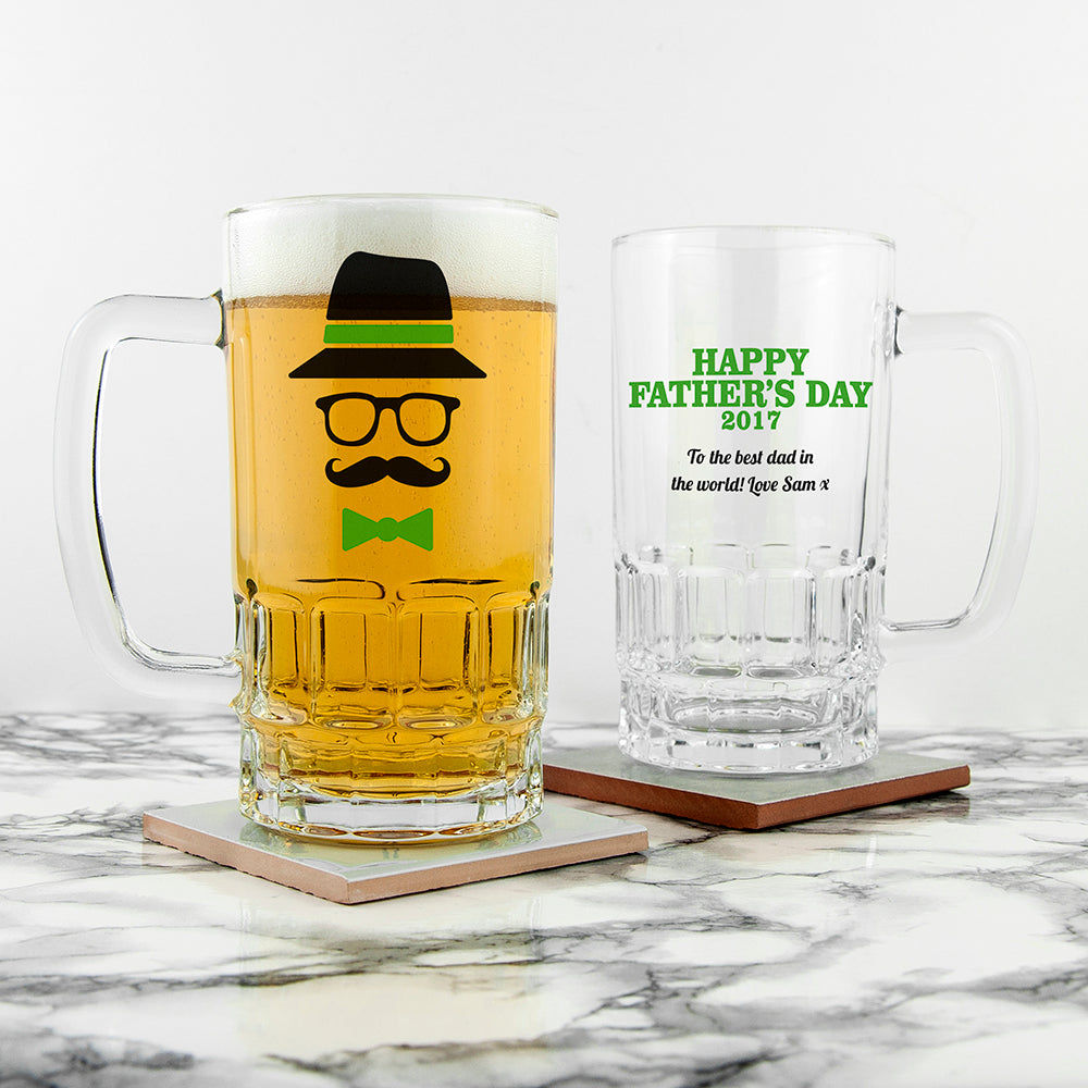 Personalized Father's Day Beer Stein  Beer Mugs Deeply Engraved