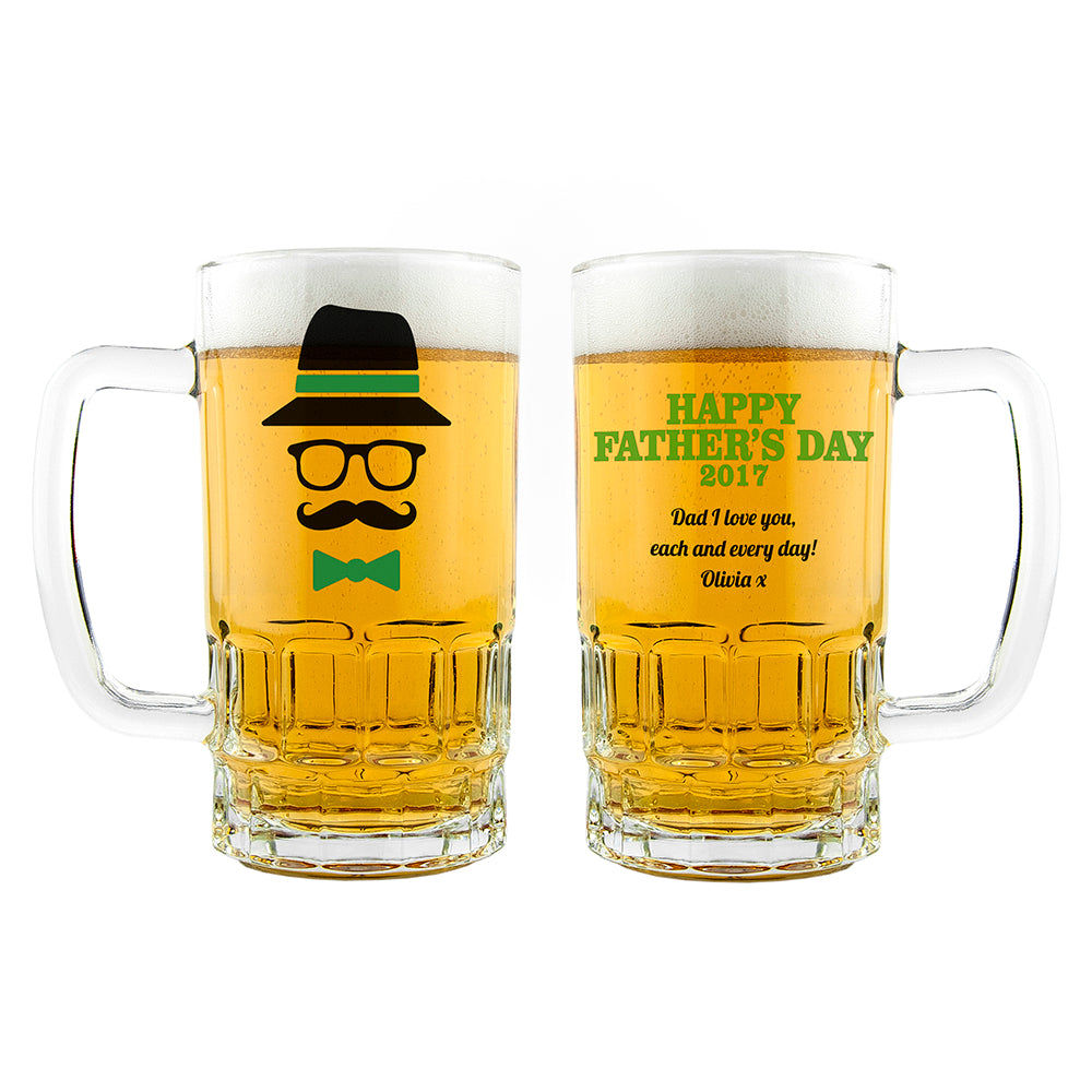 Personalized Father's Day Beer Stein  Beer Mugs Deeply Engraved