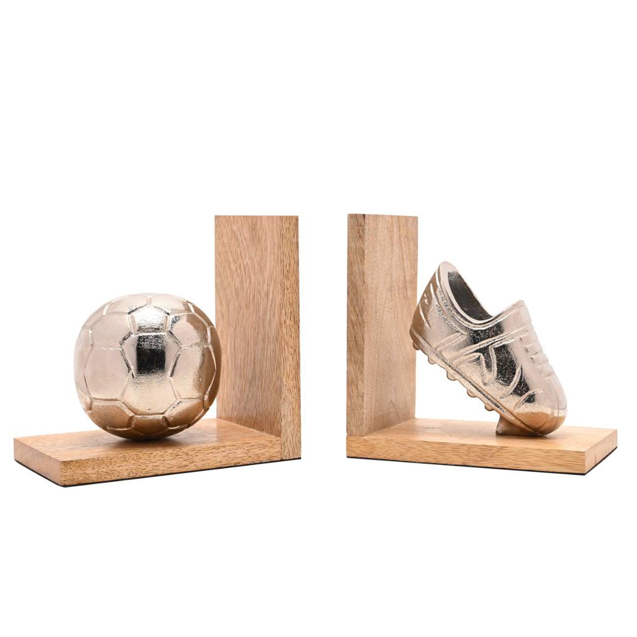 Personalized Football & Boot Wooden Bookends  Bookends Deeply Engraved