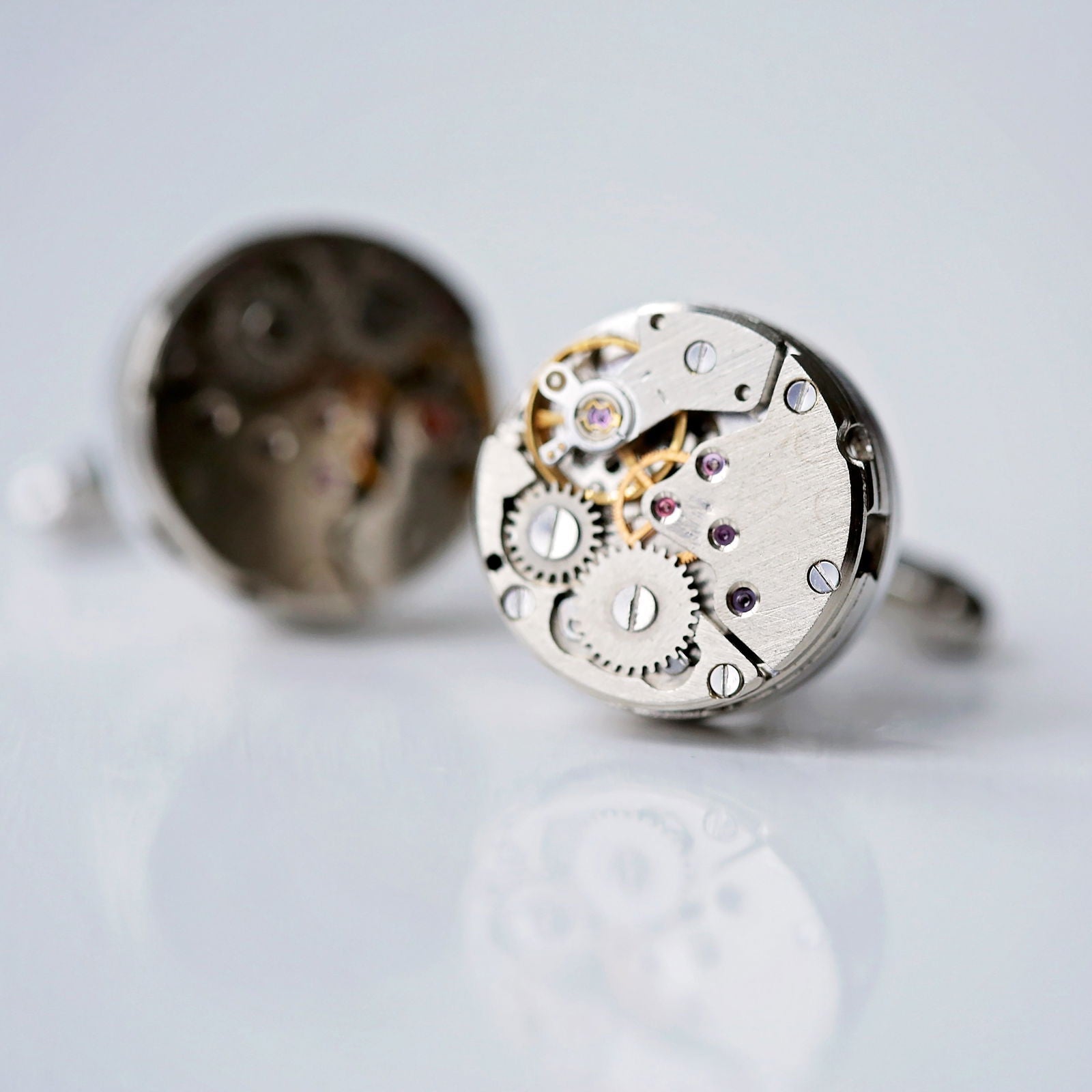 Mechanical Gear Cufflinks | Personalized Gift for Engineers & Techies