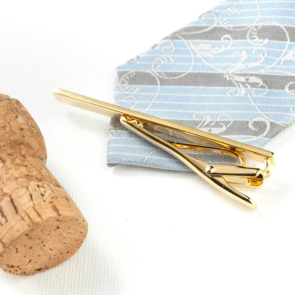 Personalized Gold Plated Tie Clip  Tie Clips Deeply Engraved