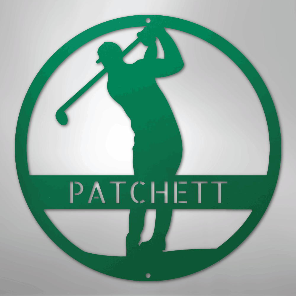 personalized-golf-monogram-metal-wall-decor-green