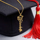 Personalized Graduation Cap Name Necklace  Necklaces Deeply Engraved