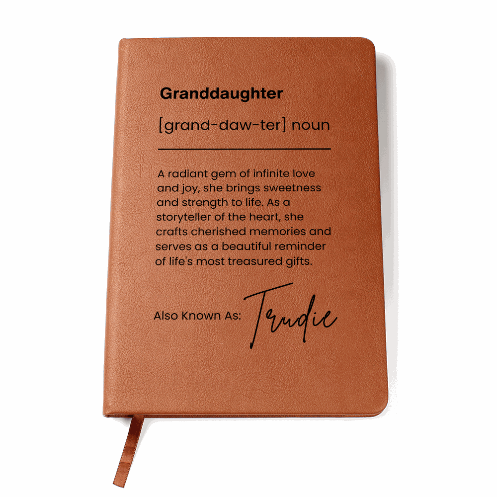 Personalized Granddaughter Definition Journal – Faux Leather Keepsake  Notebook/Journals Deeply Engraved