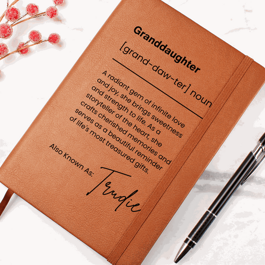 Personalized Granddaughter Definition Journal – Faux Leather Keepsake  Notebook/Journals Deeply Engraved