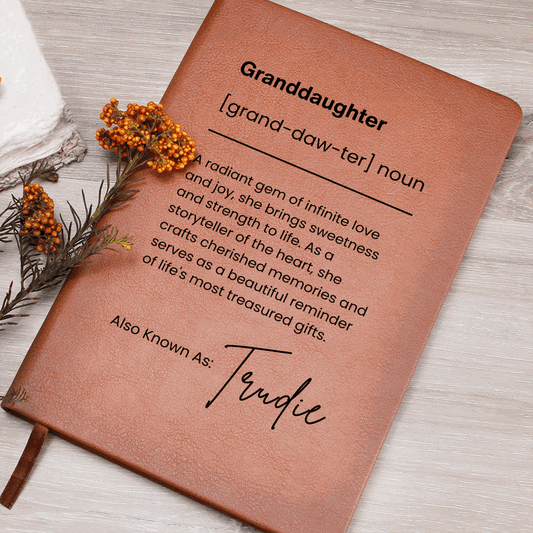 Personalized Granddaughter Definition Journal – Faux Leather Keepsake  Notebook/Journals Deeply Engraved