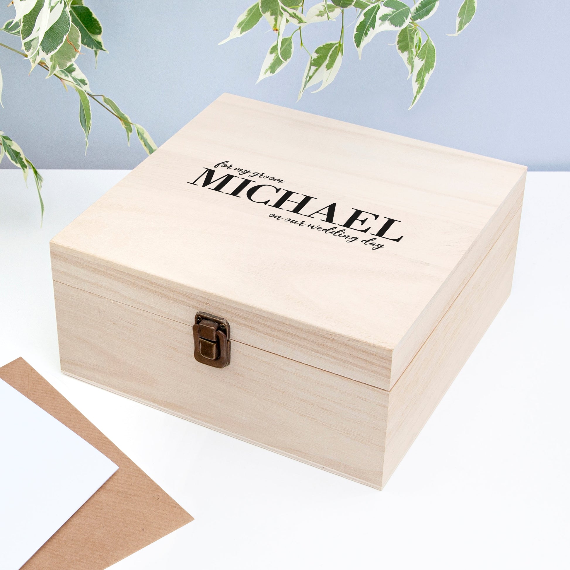 Personalized Groom's Wedding Keepsake Box  Keepsake Boxes Deeply Engraved