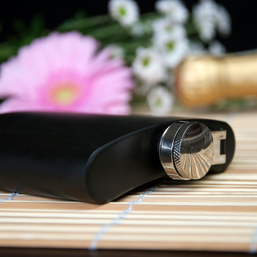 Personalized Groomsman Matte Hip Flask  Hip Flasks Deeply Engraved