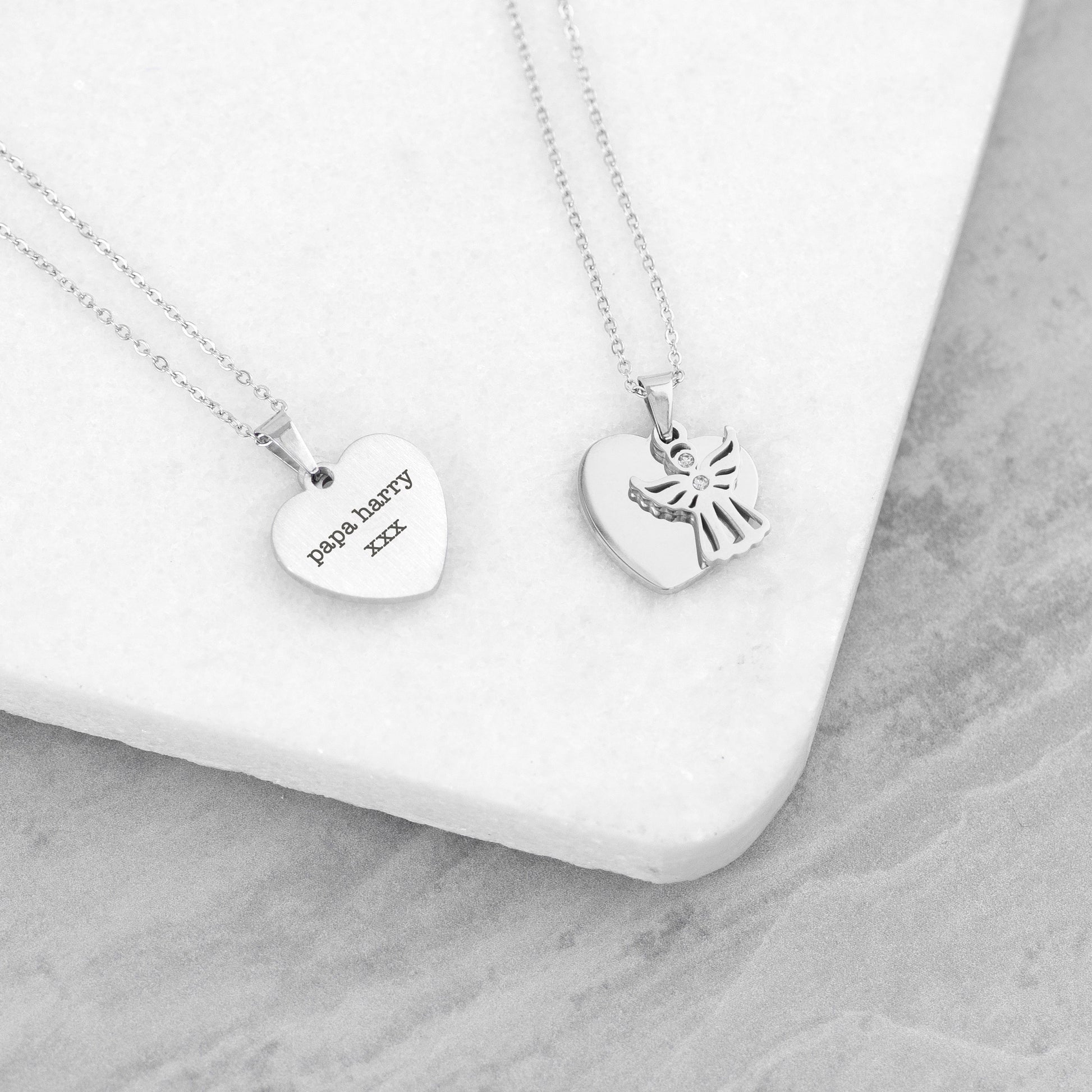 Personalized Guardian Angel Necklace  Necklaces Deeply Engraved