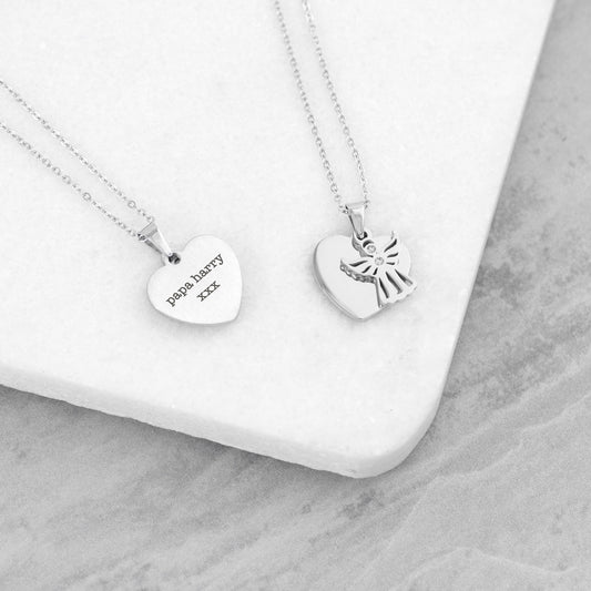 Personalized Guardian Angel Necklace  Necklaces Deeply Engraved