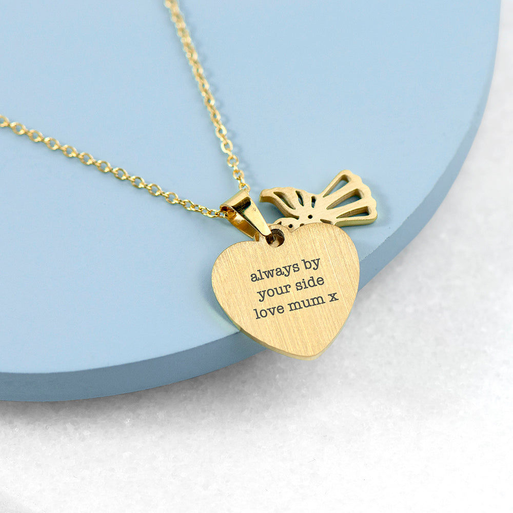 Personalized Guardian Angel Necklace  Necklaces Deeply Engraved
