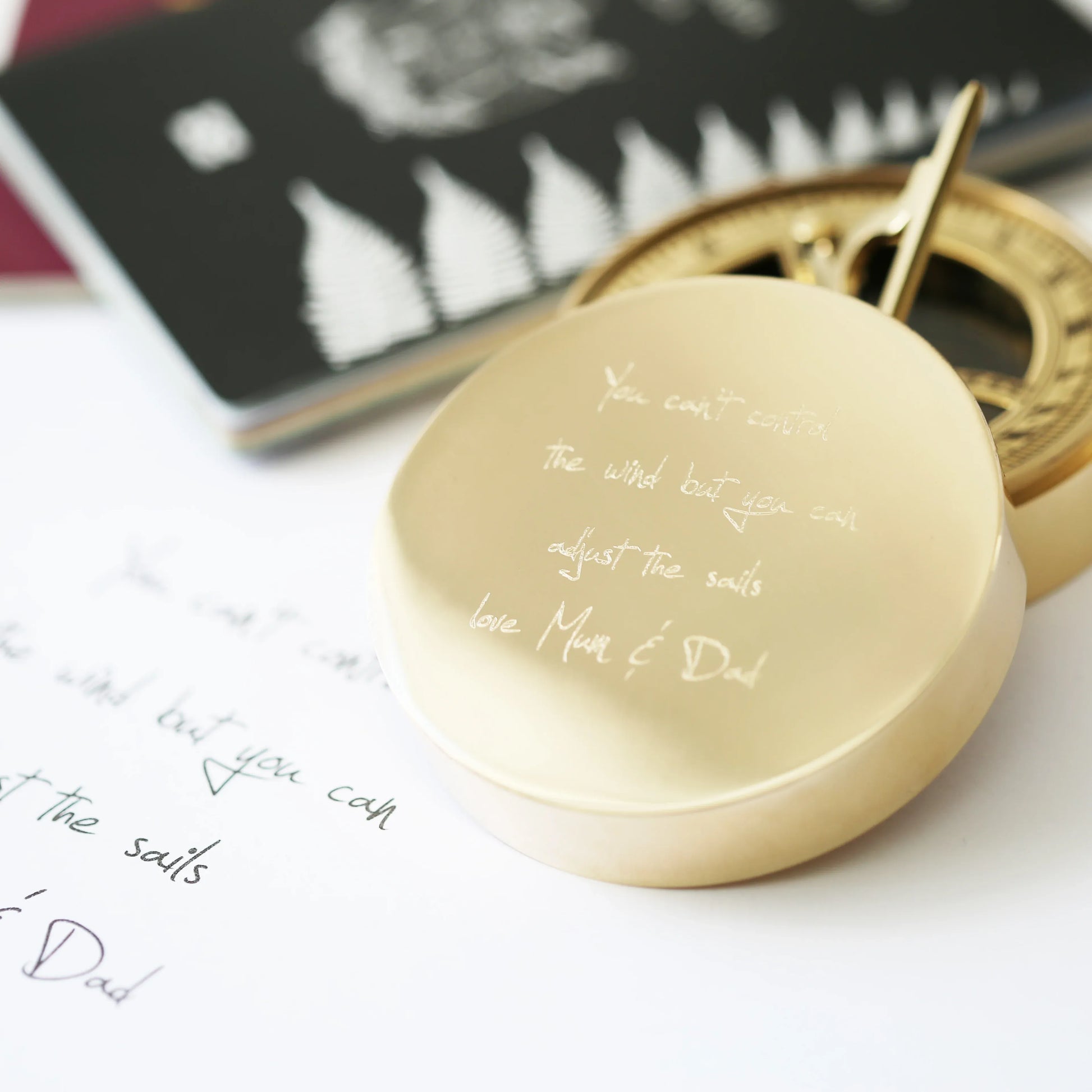 Personalized Handwriting Engraved-Compass