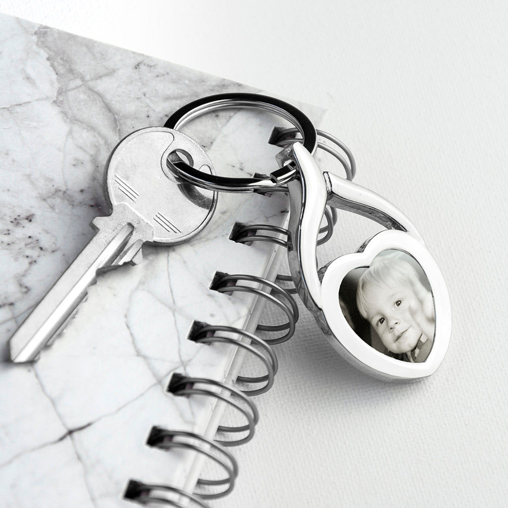 Personalized Heart Photo Keyring  Keyrings Deeply Engraved