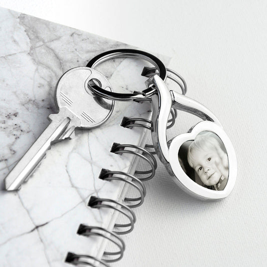 Personalized Heart Photo Keyring  Keyrings Deeply Engraved