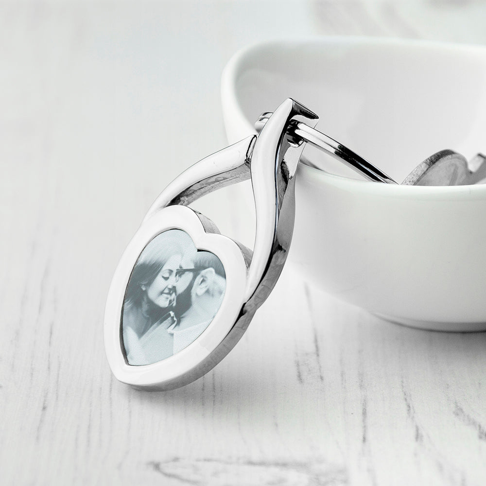 Personalized Heart Photo Keyring  Keyrings Deeply Engraved