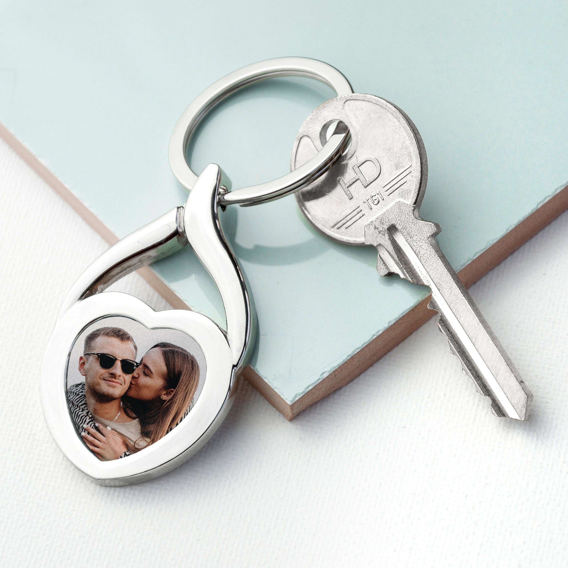 Personalized Heart Photo Keyring  Keyrings Deeply Engraved