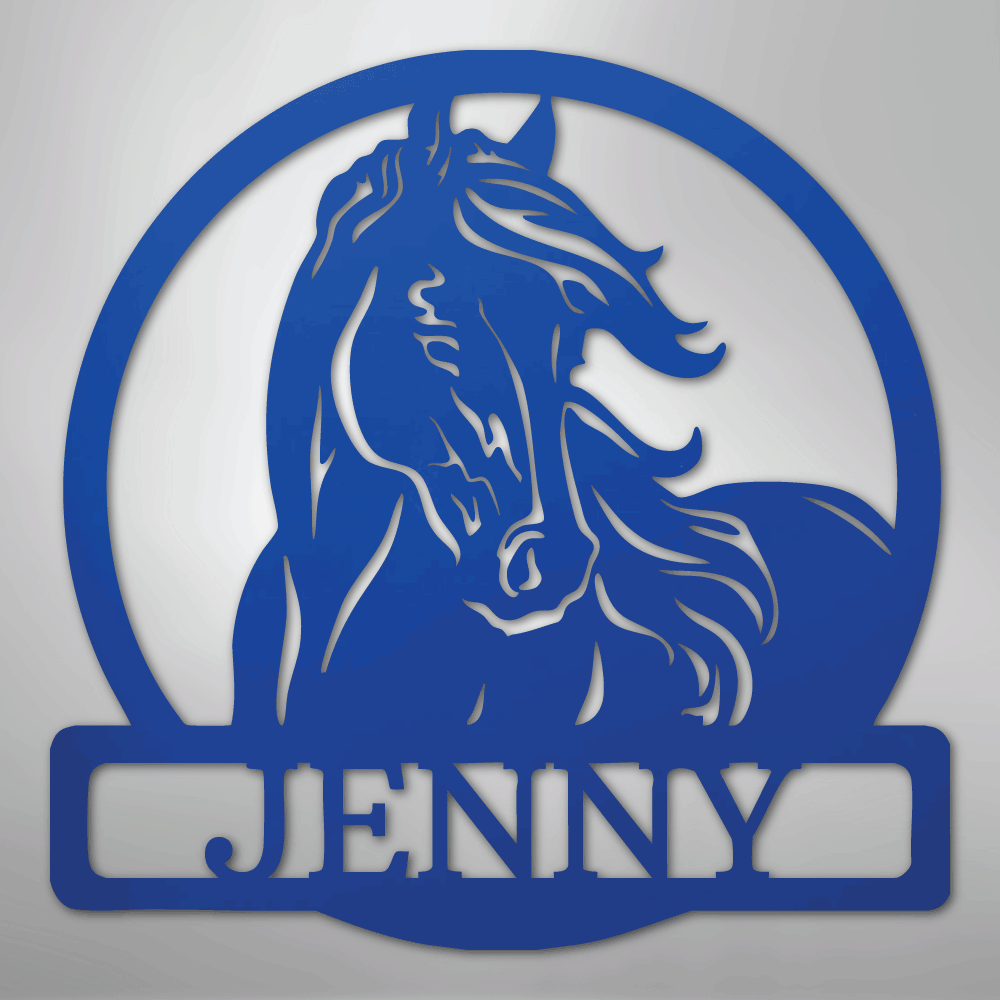personalized-horse-name-wall-monogram-metal-decor-blue