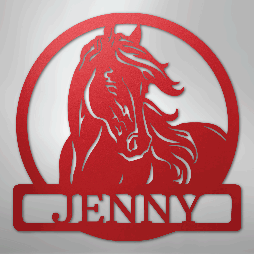 personalized-horse-name-wall-monogram-metal-decor-red