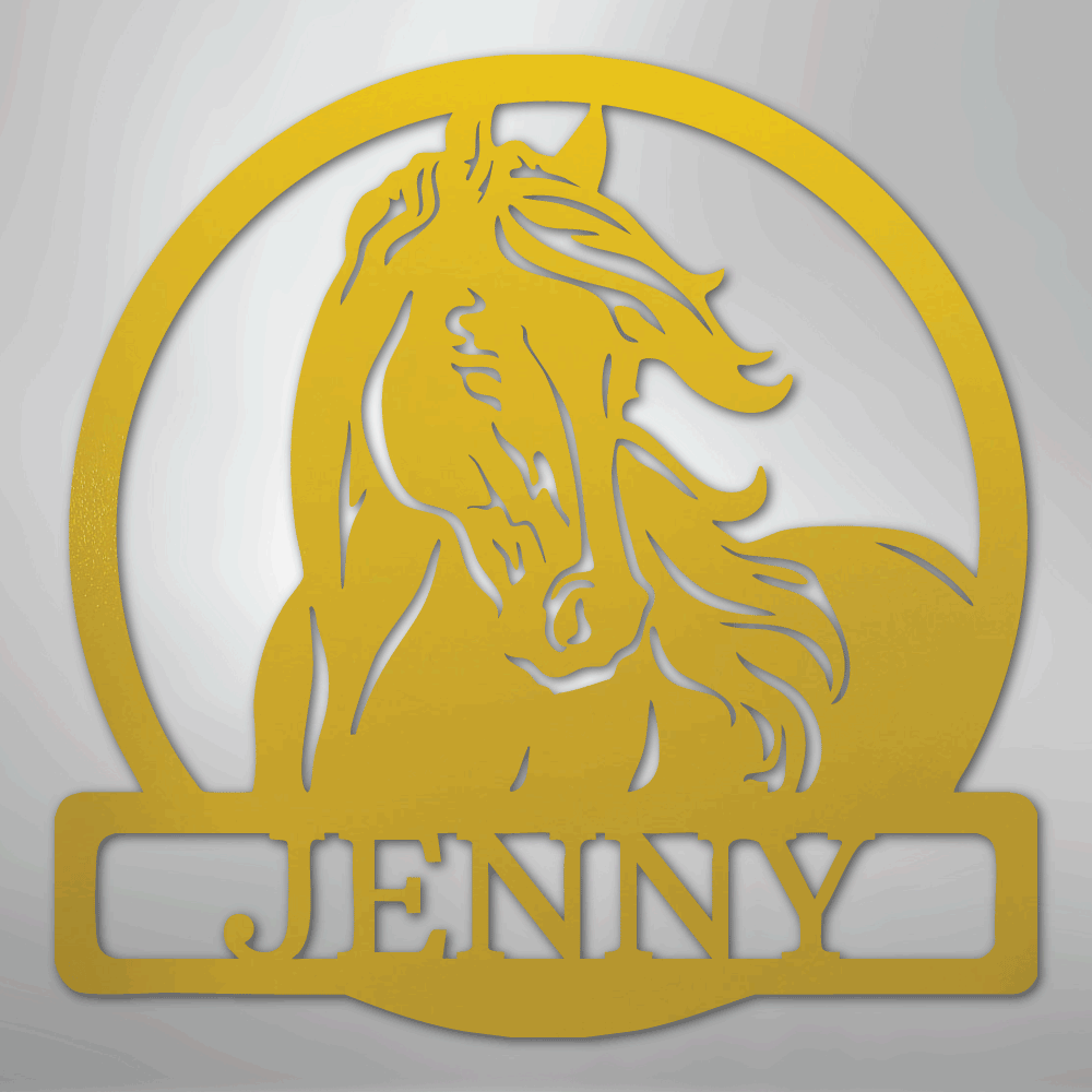 personalized-horse-name-wall-monogram-metal-decor-yellow